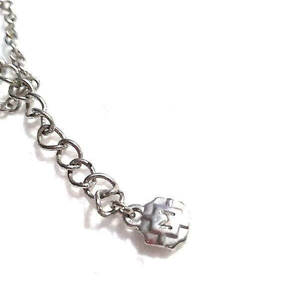 Vintage Monet AB Faceted Crystal Rhinestone Necklace Silver Tone Signed - Picture 5 of 15